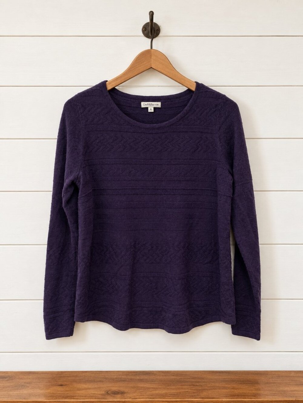 Croft & Barrow Women’s Purple Textured Knit Long Sleeve